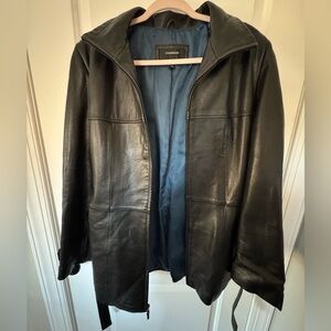 Colebrook Women's Black Leather Jacket size XL